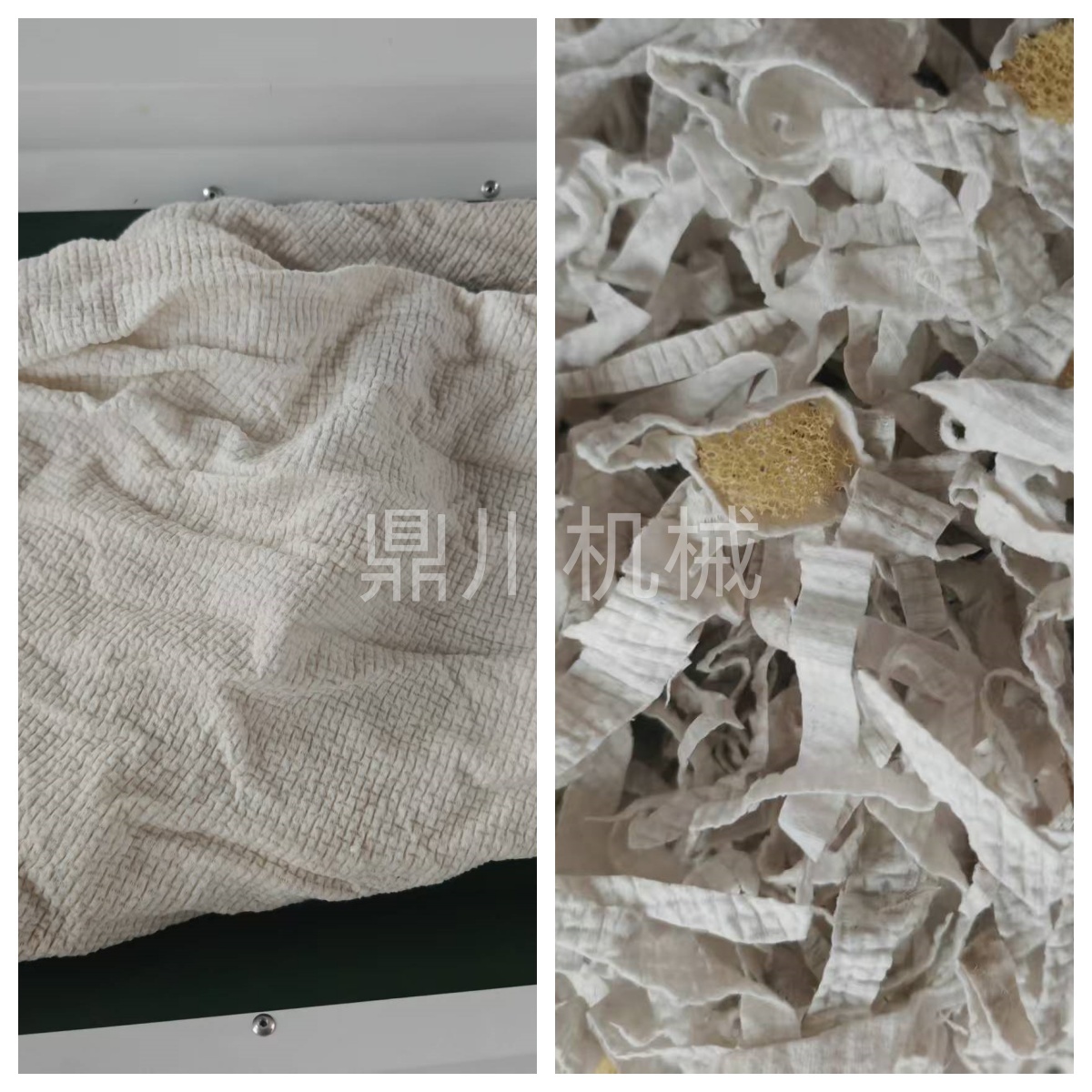 棉柔巾預(yù)浸料切斷效果對比