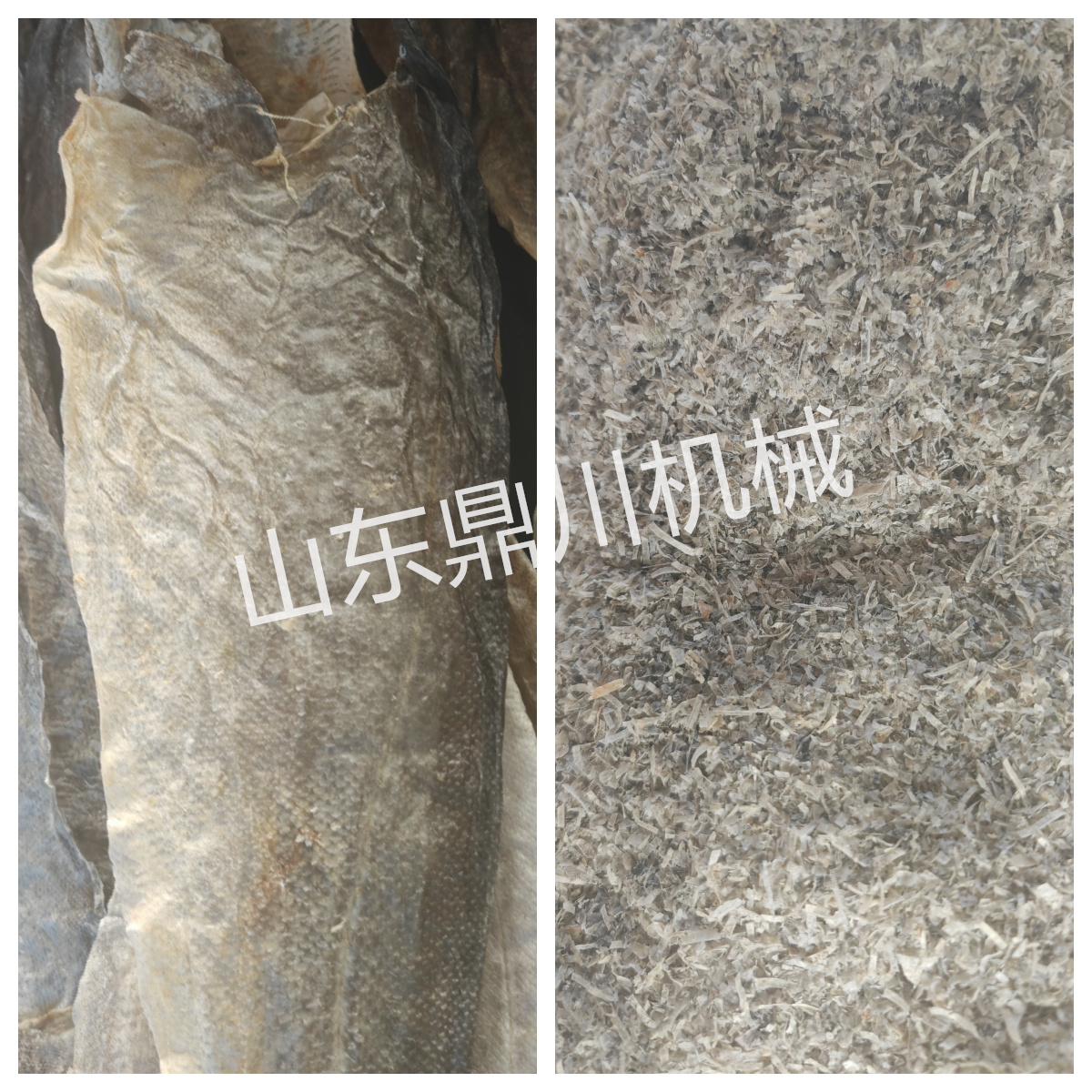 干魚(yú)皮切碎效果