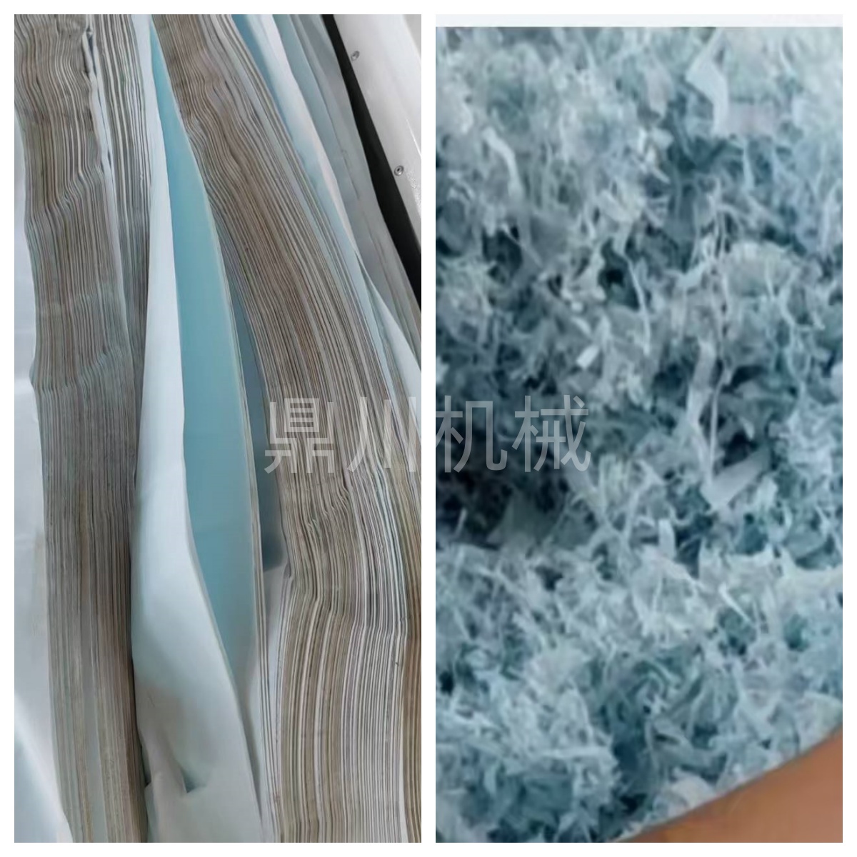 彩色宣紙帶切絲對比